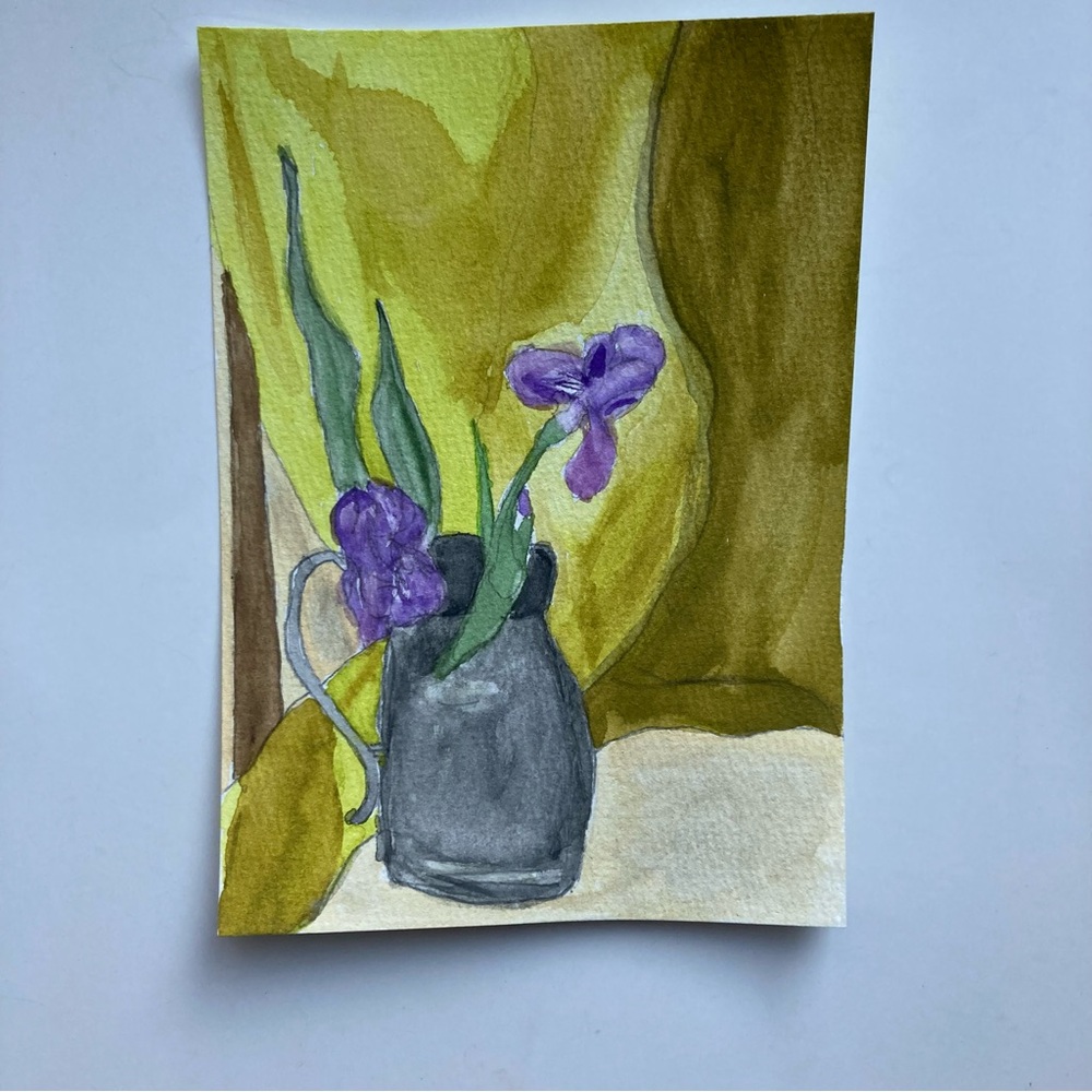 Iris Watercolor Painting